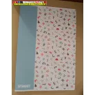 Füzet STREET BLOSSOM PP(müanyag) borító A4, 42 lapos fehér papír, vonalas, margós, kül. mintával (81-42) (81-32)