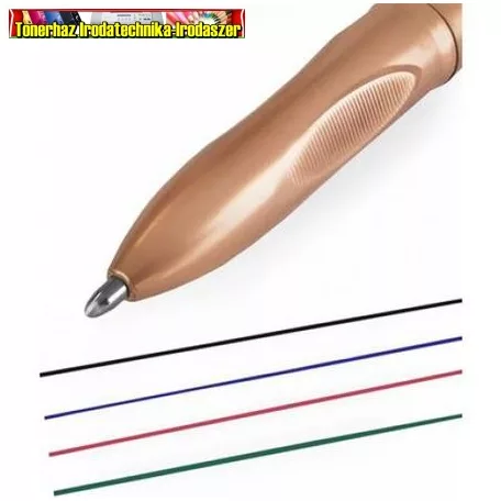  ZEBRA Smooth Golyóstoll, 0,37 mm, nyomógombos, négyszínű, rose gold