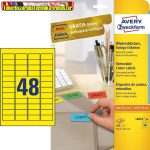   Avery-Zweckform Etikett címke -L6041-20- 45,7x21,2mm 20ív/dob sárga