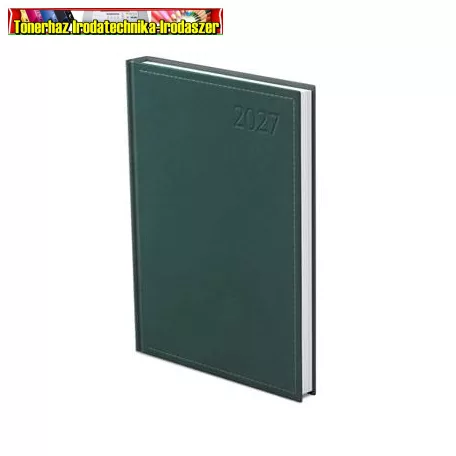 TOPTIMER Traditional Határidőnapló , Agenda , B6, napi,  zöld 2027