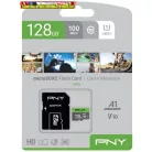 PNY 128GB microSDXC Elite Class 10 UHS-I V10 A1 + adapterrel (memóriakártya)