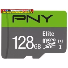   PNY 128GB microSDXC Elite Class 10 UHS-I V10 A1 + adapterrel (memóriakártya)