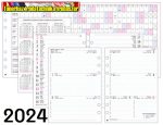   SATURNUS L311F Kalendárium betét, tervező, heti,  fehér 2024 (naptár betét)