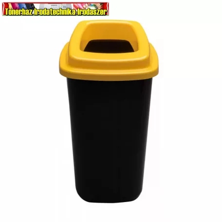 Plafor Sort szelektív hulladékgyűjtő szemetes, Fekete-Sárga 45L