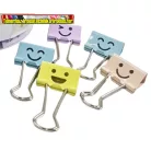Deli Iratcsipesz (Binder kapocs) színes Smile 25 mm 8486