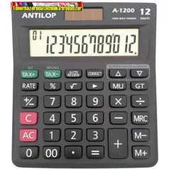   Antilop A-1200 asztali számológép 12 számjegy nagy, döntött kijelző (A1200)