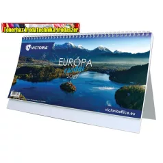   Naptár, asztali, álló, VICTORIA OFFICE Európa Csodái (2027 évi)