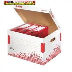   ESSELTE Speedbox, fehér konténer, újrahasznosított karton, felfelé nyíló 623914