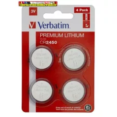 VERBATIM Premium Gombelem, CR2450, 4 db/cs