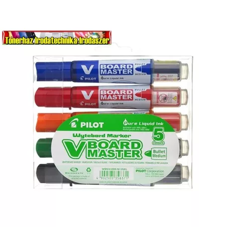 PILOT V-Board Master Táblamarker készlet, 2,3 mm, kúpos, , 5 különböző szín (WBMAVBM-M-S5BG)