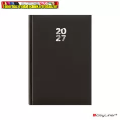   DAYLINER Pannon határidőnapló, naptár, tervező, A5 heti fekete (2027 évi) (agenda)