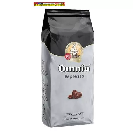 DOUWE EGBERTS Omnia Espresso Kávé, pörkölt, szemes, olaszos pörkölésű, 1000 g, 