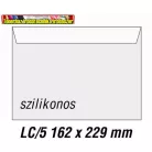 LC/5 szilikonos jobb ablakos 45x90mm boríték 500db/doboz 162x229mm (LC5) 