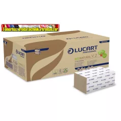   LUCART EcoNatural Kéztörlő, V hajtogatott, 2 rétegű, 190 lap, Havanna, 863044