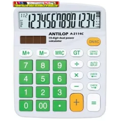 Antilop A-2114C 14 digit asztali számológép zöld