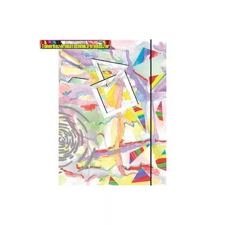 Gumis mappa karton pd A/4 Illusions vegyes