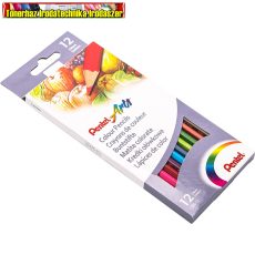 Pentel Színes ceruza készlet hatszögletű 12 szín 