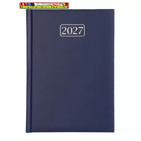 VICTORIA OFFICE Chrono határidőnapló, naptár, tervező, A5, napi,  sötétkék (2027 évi) (agenda)