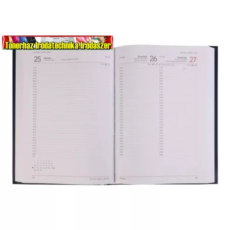 VICTORIA OFFICE Chrono határidőnapló, naptár, tervező, A5, napi,  sötétkék (2027 évi) (agenda)
