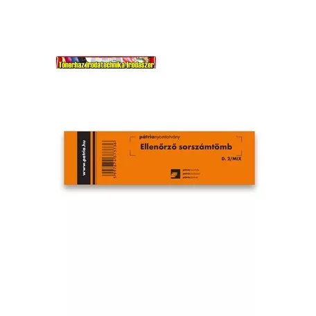 Ellenőrző sorszámtömb 100 lapos 146x40 mm vegyes