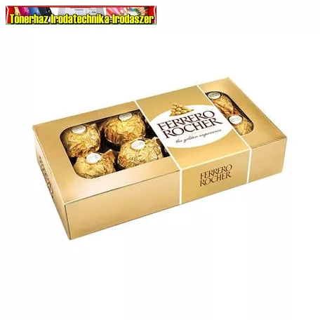 Ferrero rocher 100g Tejcsokoládéval és mogyoródarabkákkal borított ropogós ostya (8szemes)