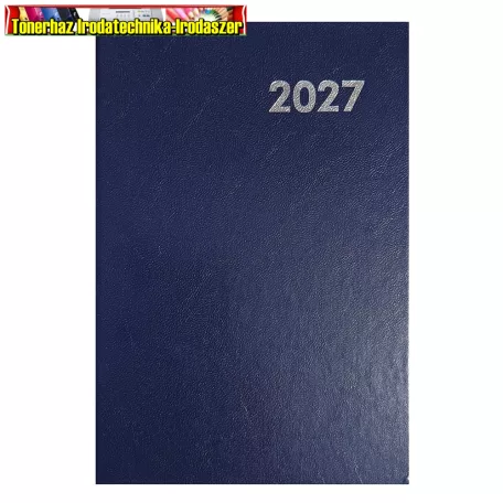 Határidőnapló ALISCA B/6 heti fehér lapos kék 2027 (agenda,naptár)