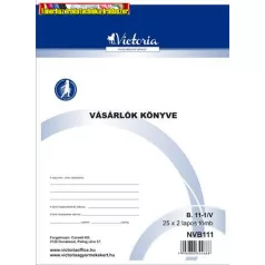   Vásárlók könyve  A/4 25x2 lap álló B.11-1 GDPR kompatibilis VICTORIA