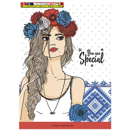 Füzet, tűzött, A5, kockás, 80 lap, SHKOLYARYK, You are special, vegyes (27-80)(27-32)