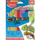 Maped COLOR PEPS STAR háromszögletű, színes ceruza, 36 db/doboz 832017