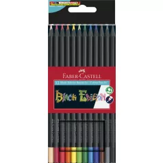   FABER-CASTELL SZÍNES CERUZA HÁROMSZÖGLETŰ 12db/cs  BLACK EDITION 116412