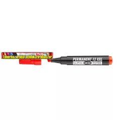   ICO Permanent 12 XXL Alkoholos marker, 1-4 mm, vágott, piros (12xxl)