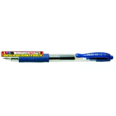 PILOT G-2 Zseléstoll, 0,25 mm, nyomógombos, kék