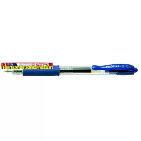 PILOT G-2 Zseléstoll, 0,25 mm, nyomógombos, kék