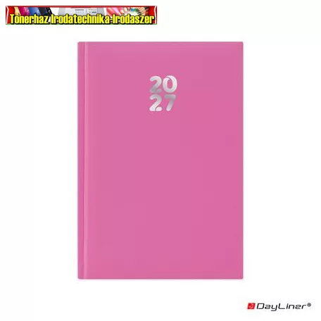 DAYLINER Pannon határidőnapló, naptár, tervező, A5 heti fuchsia (2027 évi) (agenda)