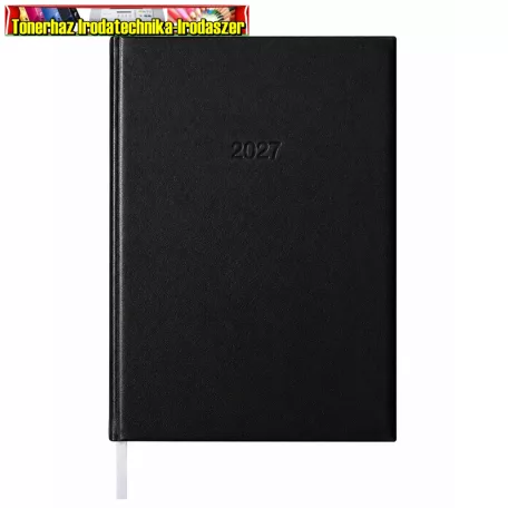 Standard határidőnapló, naptár, tervező, B/5 heti fekete (2027 évi) (agenda)