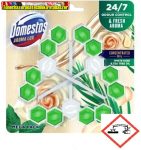   Domestos Aroma Lux White Rose & Tea Tree Oil 3× 55 g (wc illatosító, wc fertőtlenítő)