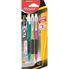   MAPED "Long Life" nyomósirón, 0,5 mm,  3 db-os vegyes csomag (IMA564053) (ceruza)