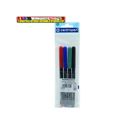  Centropen 2536 Alkoholos marker készlet, 1mm, kerek hegyű, 4 klf. szín ( 2536/4 )