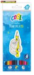   COOL BY VICTORIA, Színes ceruza készlet, háromszögletű,  12 különböző szín