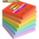 3M POST-IT Öntapadó jegyzettömb, 76x76 mm, 6x90 lap, Super Sticky Playful, vegyes színek (LP6546SSPLA)