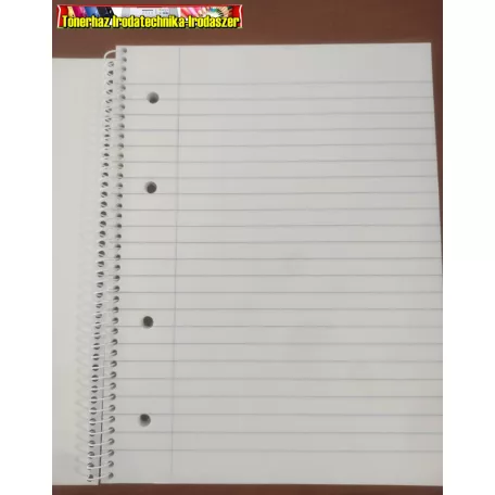 Spirálfüzet A5 vonalas , perforált, lyukasztott, 70 lap NoteBook