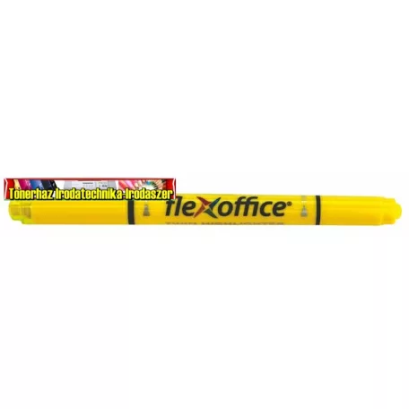 FLEXOFFICE Szövegkiemelő, 1,0/4,0 mm, kétvégű,  "HL01", sárga