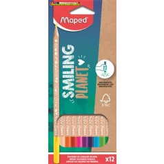   Maped Smiling Planet háromszögletű színes ceruza, 12 db/doboz 831800