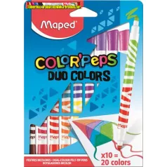    MAPED Color'Peps Duo, filctoll készlet, kimosható, 20 különböző szín