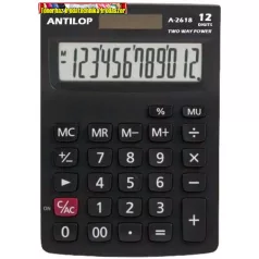   Antilop A-2618 asztali számológép 12 számjegy nagy, döntött kijelző (A2618)