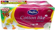 Perfex Wc papír 3 rétegű 16 tekercses  Cotton Like Comfort  line natural