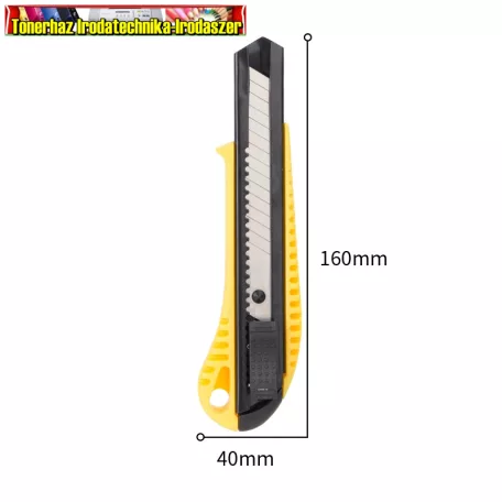 Deli Tools EDL003 SK5 sniccer kés 18mm (sárga) (barkácskés, snitzer)