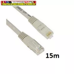 KÁBEL UTP CAT6 PATCH 15M, SZÜRKE