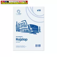 Rajzlap A4 félfamentes, 120gr,  10ív/cs (A/4) fóliázott