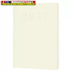   Határidőnapló, naptár, tervező, A5, napi,  bézs (2027 évi) (agenda)